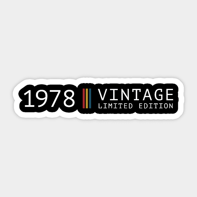 Vintage 1978 Limited Edition Birthday Gift Sticker by hoopoe